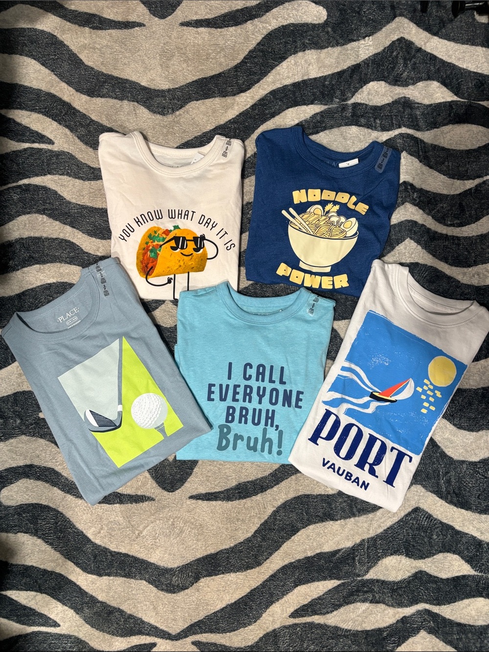 The Children's Place 4 Graphic Tees -1 H&M Port Vauban T-Shirts